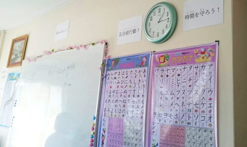 ミャンマーの日本語学校・教室の掲示物